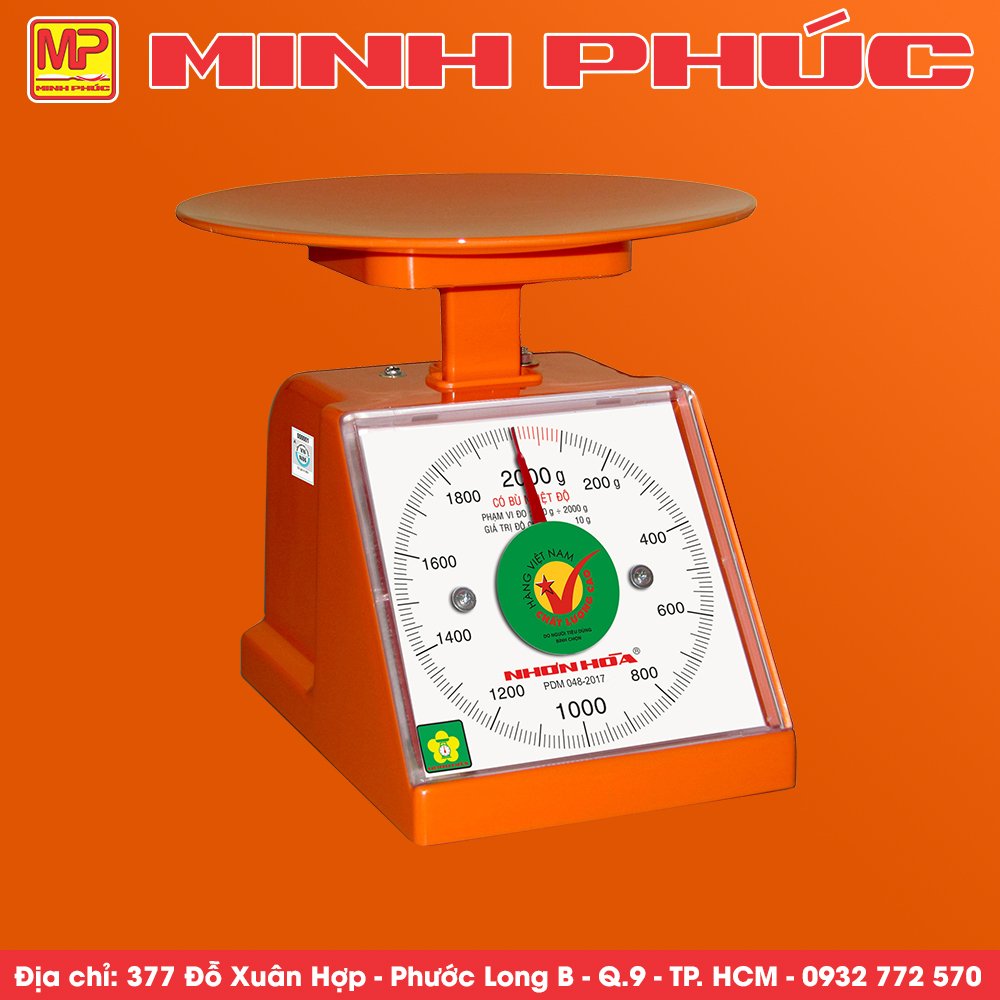 Cân nhựa nhà bếp Nhơn Hoà 2kg - Dụng cụ cân lương thực thực phẩm, hàng hoá khô và ướt | VPP Minh Phúc