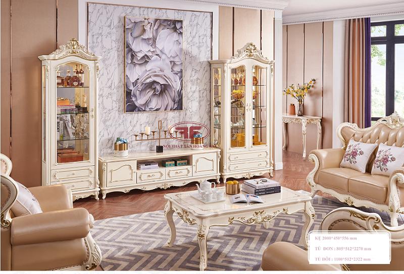 BỘ KỆ TIVI KẾT HỢP TỦ RƯỢU TÂN CỔ ĐIỂN 922B