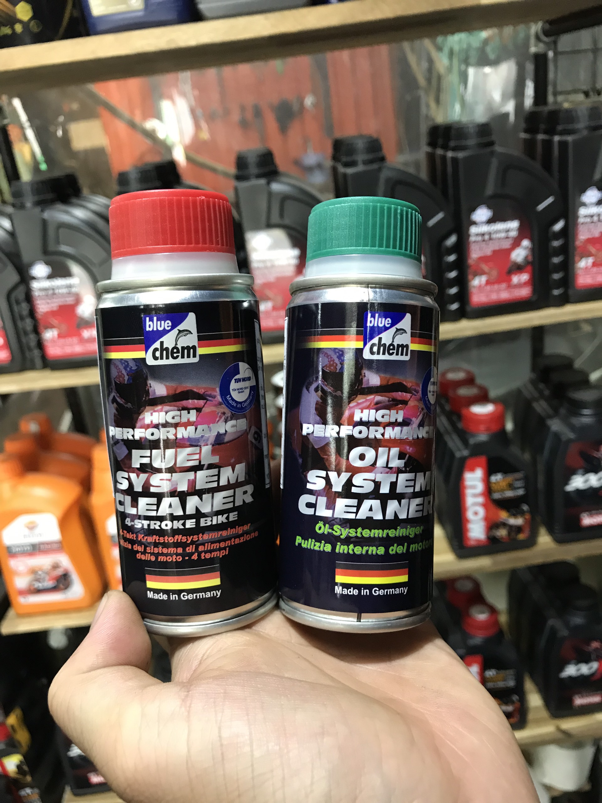 [HCM]Combo Xúc Động Cơ Bluechem Oil System + Xúc Béc Xăng Bluechem Fuel  System