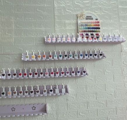 Thanh để sơn , kệ dài để sơn, kệ nail, thanh nail, kệ để sơn