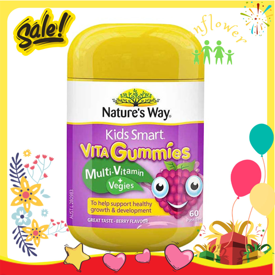 Kẹo gum rau củ vitamin tổng hợp Vita Gummies Multi Vitamin + Vegies 60 viên