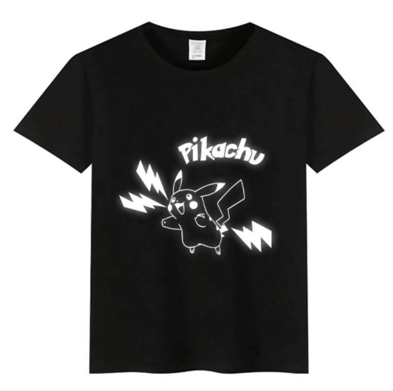 [HCM]Áo Thun Nam Nữ Áo Thun Form Rộng in Hình Pikachu Phát Sáng Siêu Độc Đáo.Tp