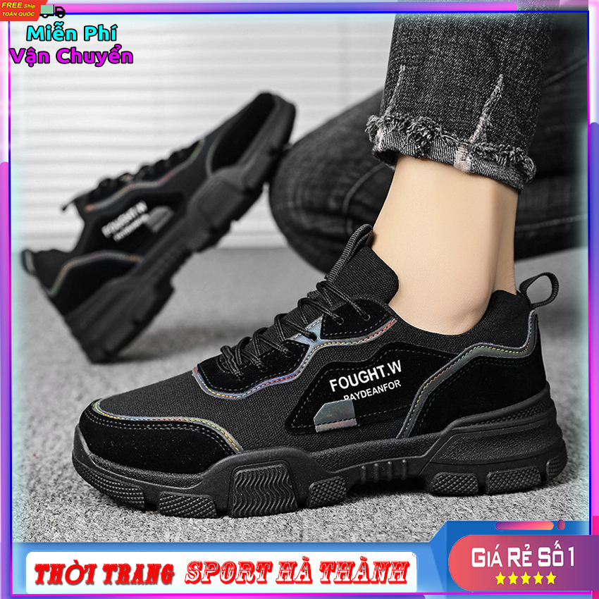 Giày cổ cao vải - Giày sneaker Nam sườn chữ kiểu dáng thời trang - Giày sneaker thời trang Shop SPORT HÀ THÀNH