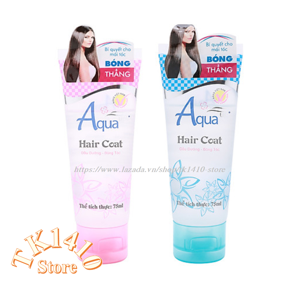 [HCM]Combo 2 : Dầu dưỡng bóng tóc Hair Coat Aqua up 75ml ( 75 ml x 2 ) / 1 xanh +1 hồng