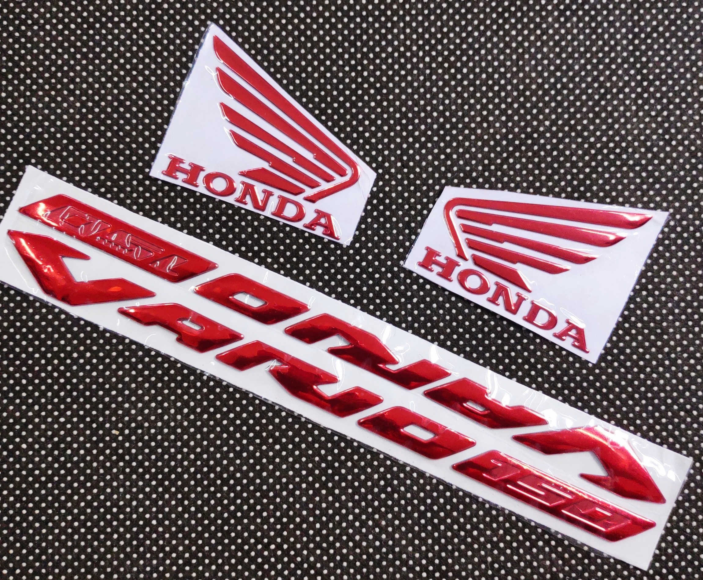 Bộ logo Honda chữ đỏ nền đen