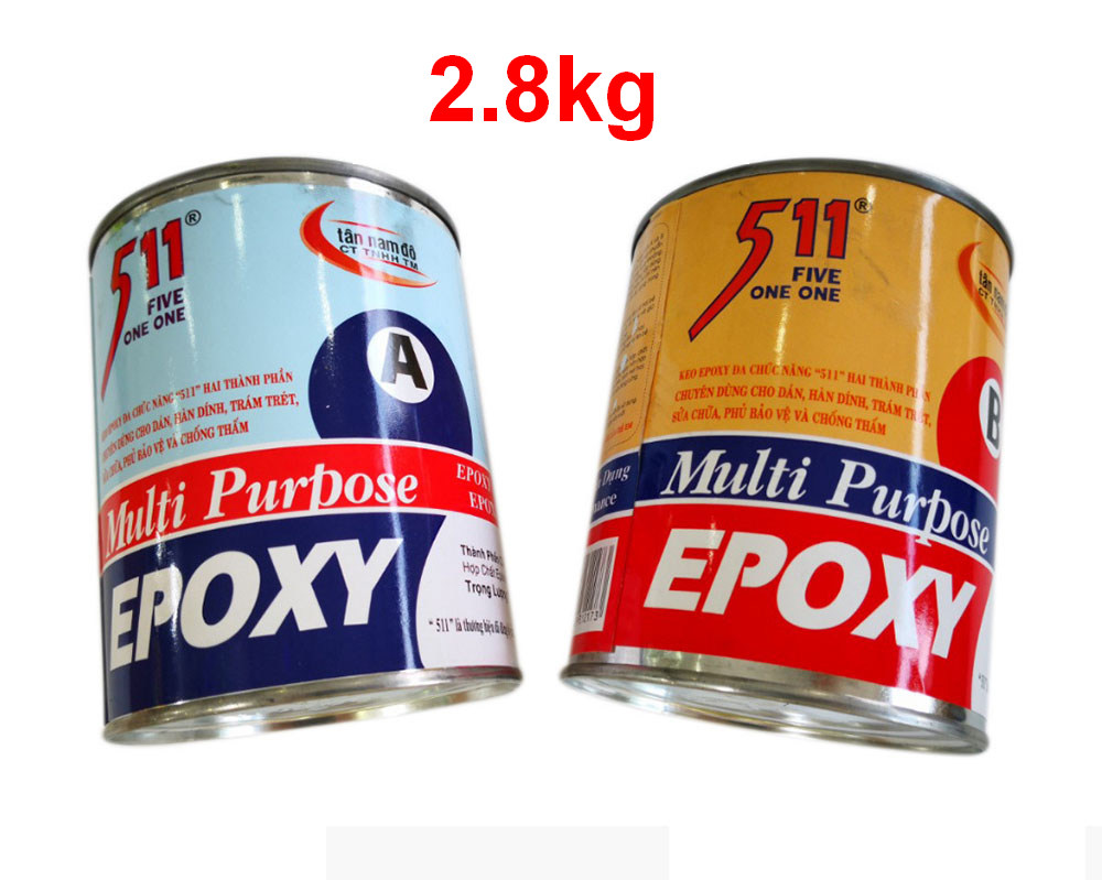 Keo a và b epoxy 511 dán dá dán nhựadán kim loại 2.8kg - msn388389