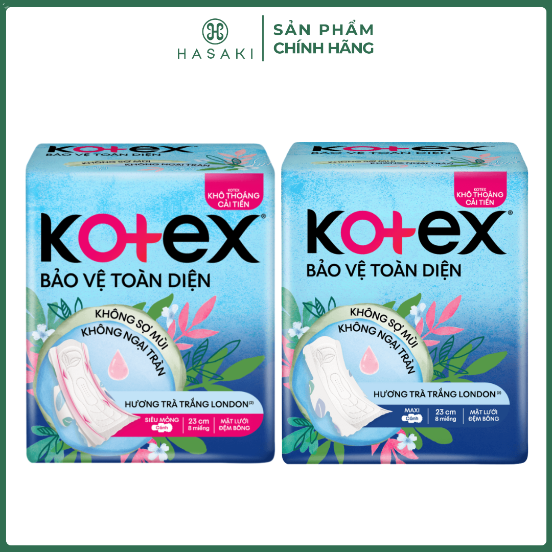 Băng Vệ Sinh Kotex Khô Thoáng Mặt Lưới Lụa Hoá Hasaki Sản Phẩm Chính Hãng