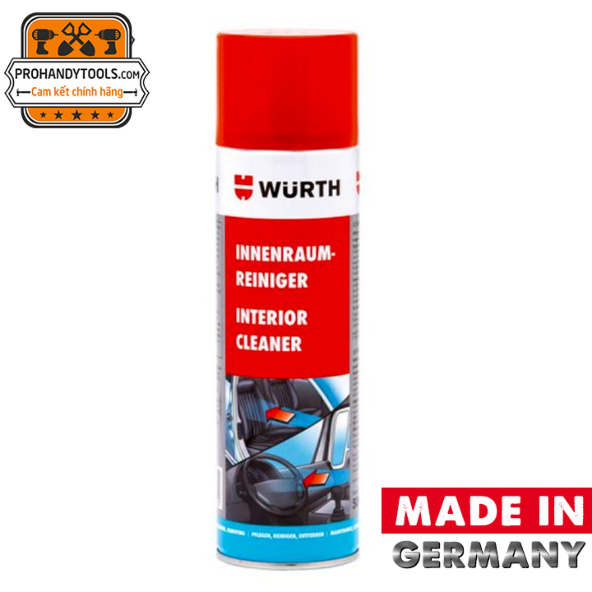 Chai Xịt Vệ Sinh Nội Thất Hoạt Tính Wurth Interior Cleaner 500ml