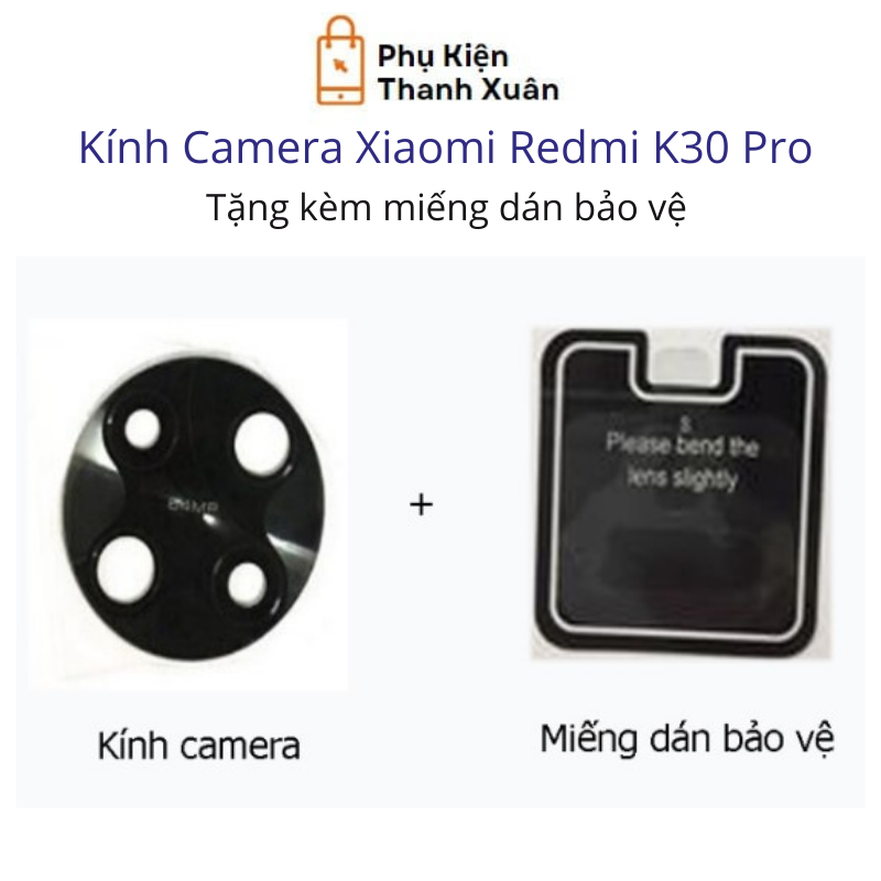 Kính camera sau Xiaomi Redmi K30 Pro - Tặng kèm miếng dán bảo vệ