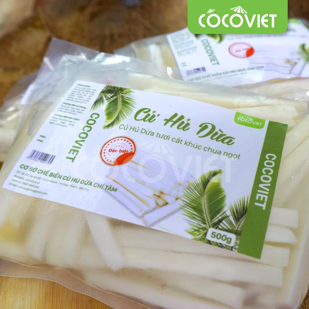 [HCM]Củ Hủ Dừa Cắt Khúc Chua Ngọt - túi PE - 500 Gram
