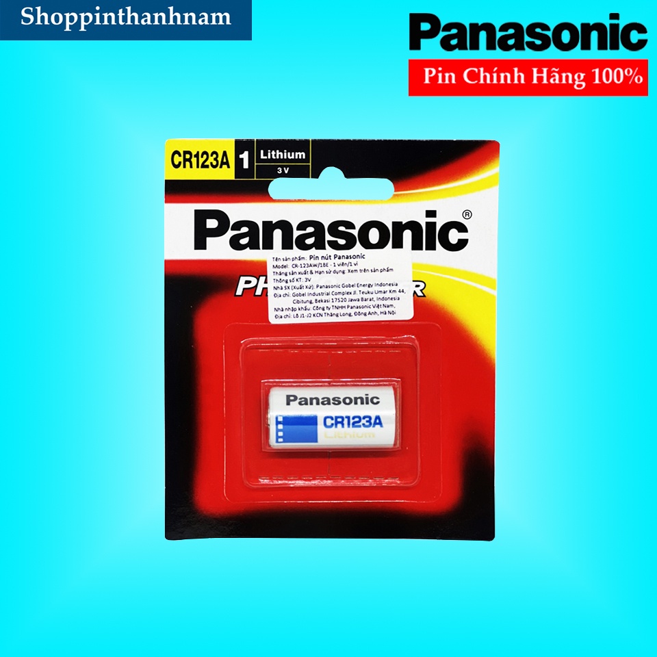 Pin cr123a panasonic lithium 3v chính hãng dung lượng cao