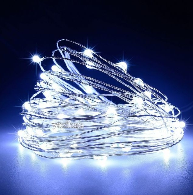 Đèn dây led đom đóm dùng pin 10m 100 led trắng - Led Thiên Mã