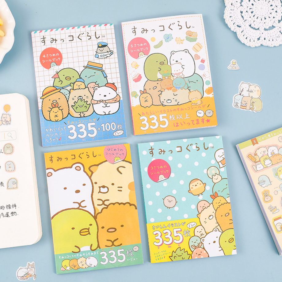 Cuốn 335 miếng sticker mẫu gia đình sumikko đáng yêu