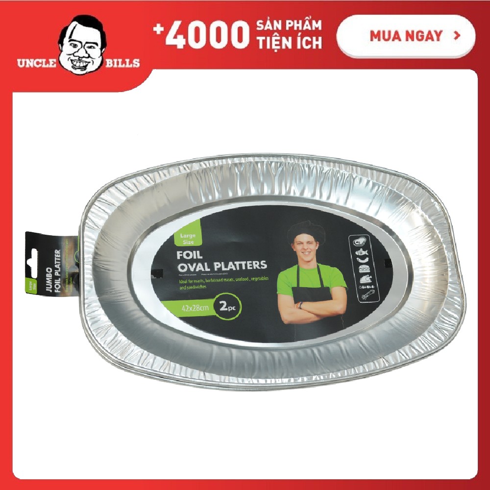 Bộ 2 dĩa lá ovan 42x28cm uncle bills kc0011