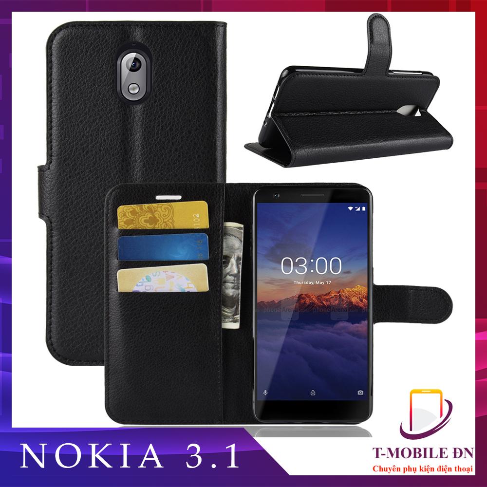 Bao da Nokia 3.1 Ốp lưng da 2 mặt Cao cấp có nắp gập và chống xem video tiện lợi cho Nokia 3.1