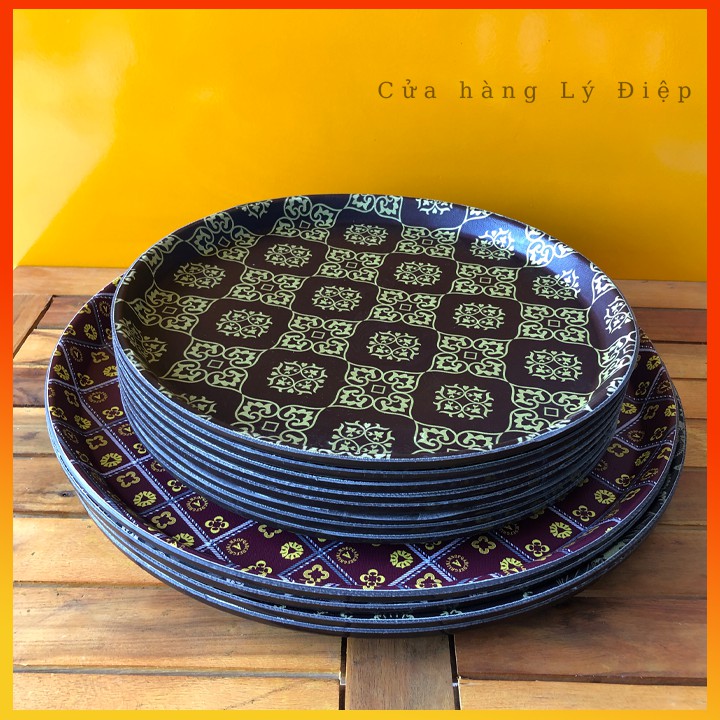 Khay phục vụ chống trượt có hoa văn, Khay bưng nước cà phê đồ ăn vặt đủ size