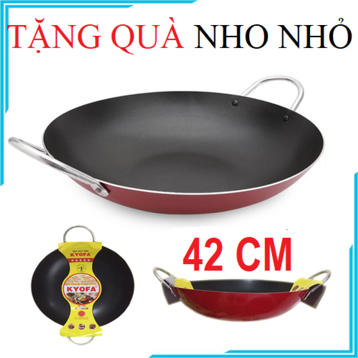 Chảo chống dính siêu khổng lồ 42cm -khay nhựa tiện ích 4 ngăn-khay nhựa đa năng nhựa việt nam cao cấp-chảo chống dính siêu khổng lồ 42cm
