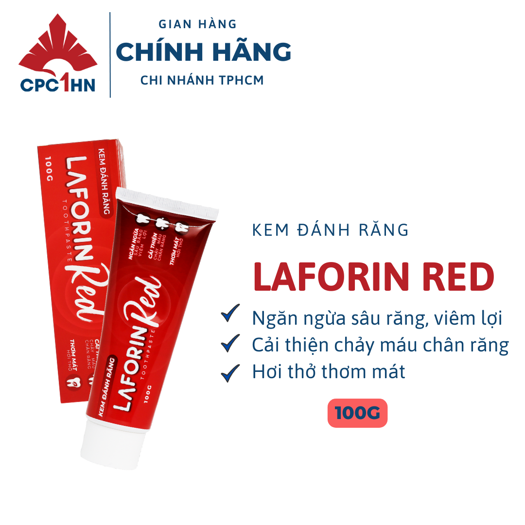 KEM ĐÁNH RĂNG LAFORIN RED - Ngăn ngừa chảy máu chân răng tuýp 100g