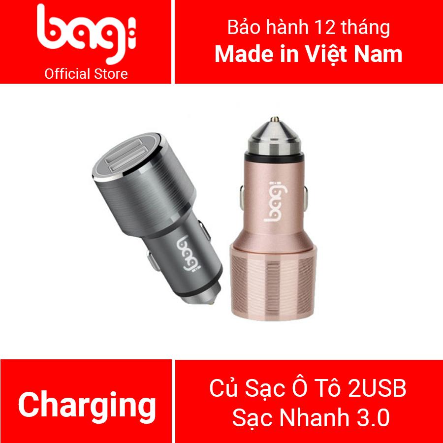 Củ sạc ô tô 2usb sạc nhanh 3.0