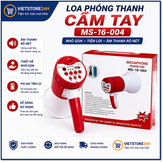 Loa phóng thanh cầm tay MS 003 / 004