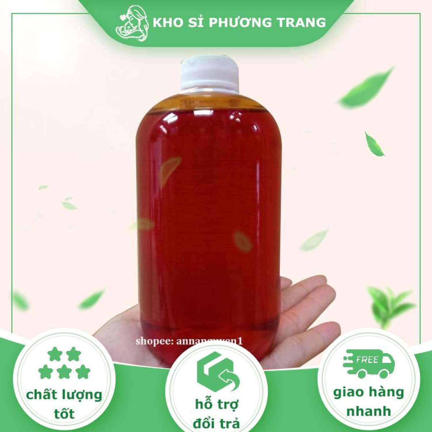 0.5 lít = 1 chai dầu gấc nguyên chất cực sịn cho bé ăn dặm