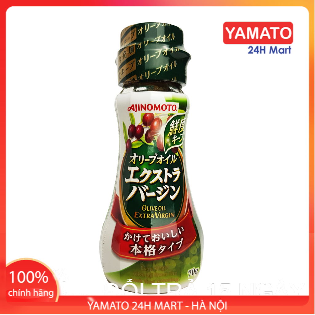 Dầu Olive Extra Virgin Ajinomoto 70g Nhật Bản, Dầu Oliu Nhật Bản, Dầu Oliu Extra, Dầu Oliu Cho Bé Ăn Dặm, Dầu Oliu Nguyên Chất Nhật Bản [DATE T02/2024]