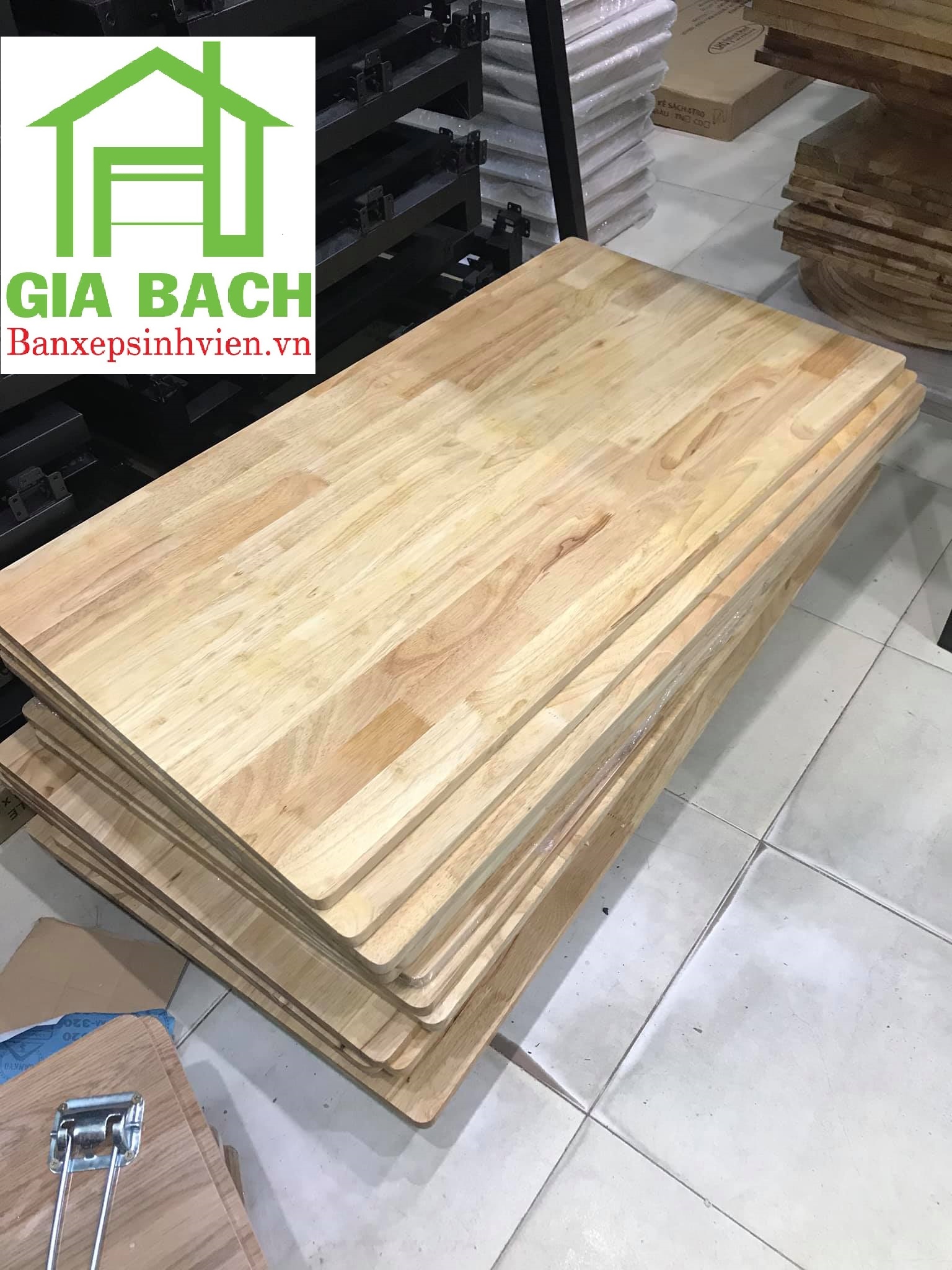 Mặt bàn gỗ cao su rộng 70 x dài 120cm  dày 18mm chất lượng AC
