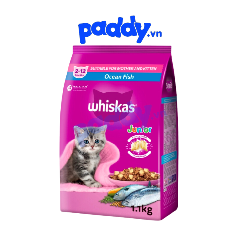 Hạt whiskas junior cho mèo con vị cá biển