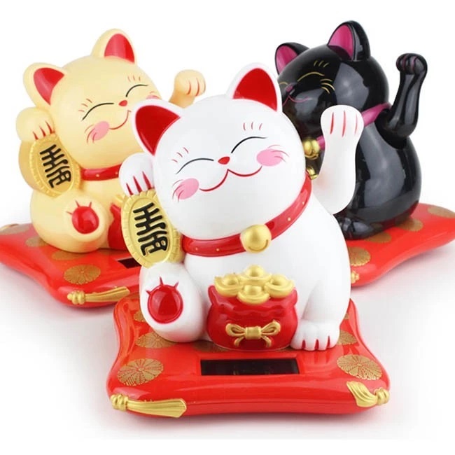 Mèo Thần Tài Vẫy Tay Dùng Năng Lượng Mặt Trời - Mang Lại May Mắn Tài Lộc