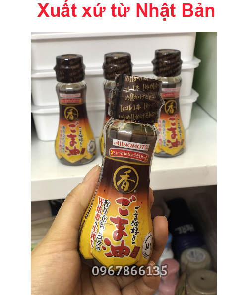 Dầu mè nguyên chất Ajinomoto Nhật Bản dành cho bé ăn dặm - chai 70g