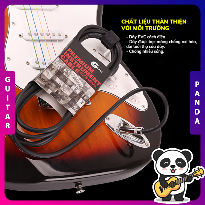 Dây line jack guitar 6 ly giant chống noise chống hú, dây jack âm thanh cắm đàn guitar