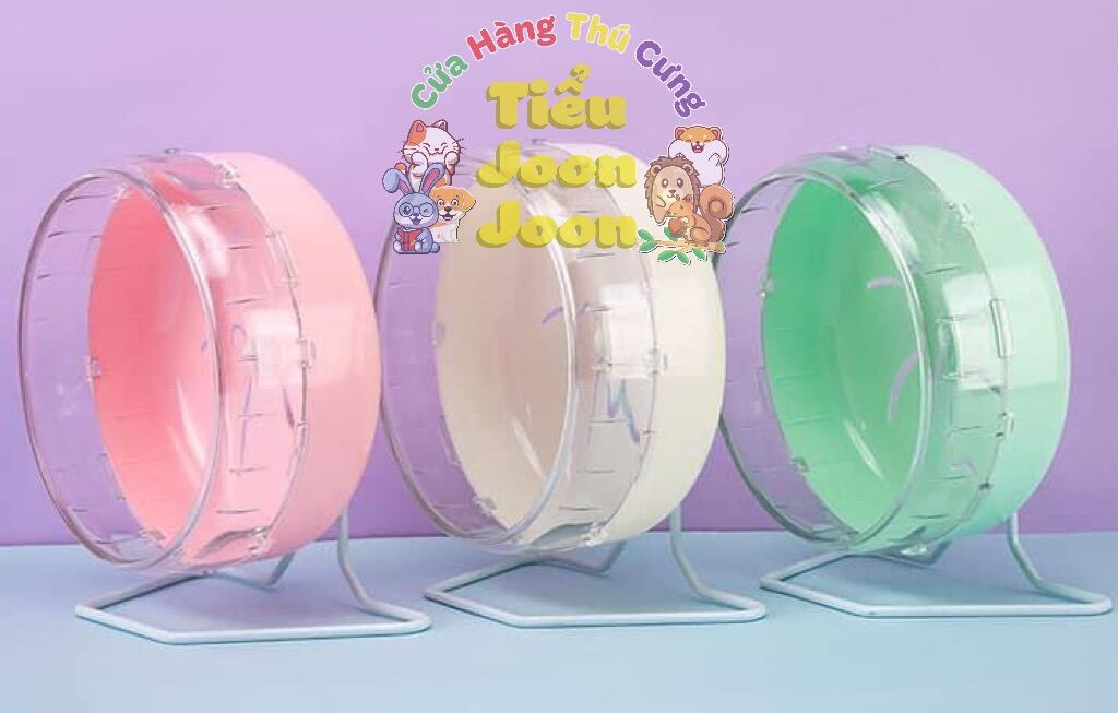 Wheel hamster silent 23cm 🐹 - wheel 23cm bigsze có 3 màu lựa chọn: trắng, xanh lá, hồng.