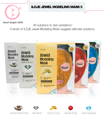 Mặt nạ đá quý Iloje Jewel Modeling Mask - Hộp 5 miếng