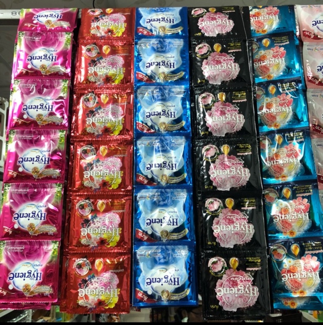 Nước xã đậm đặc Hygiene Thái lưu hương 24h  1 dây /12 gói