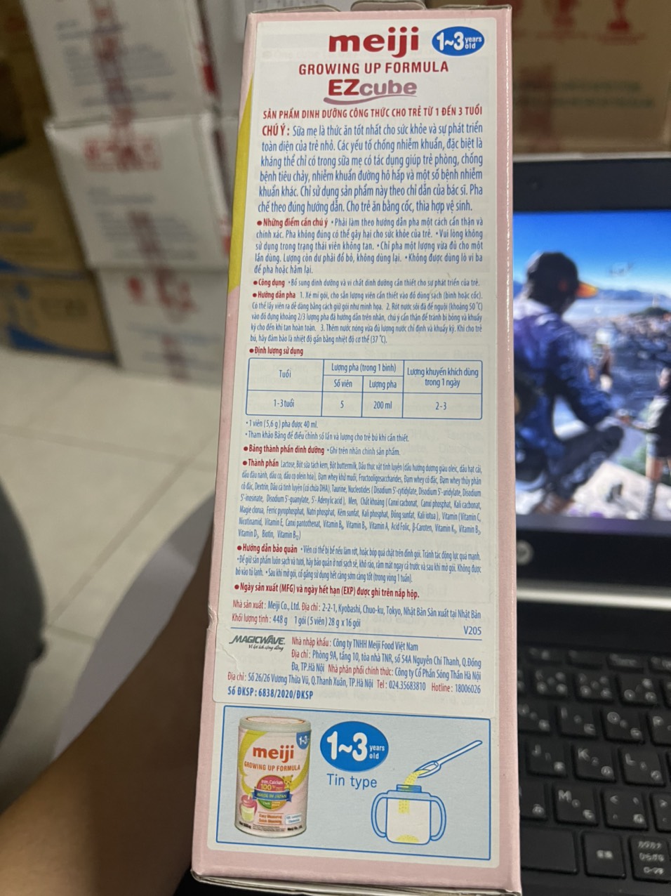 Sữa Meiji nhập khẩu dạng thanh từ 1 đến 3 tuổi