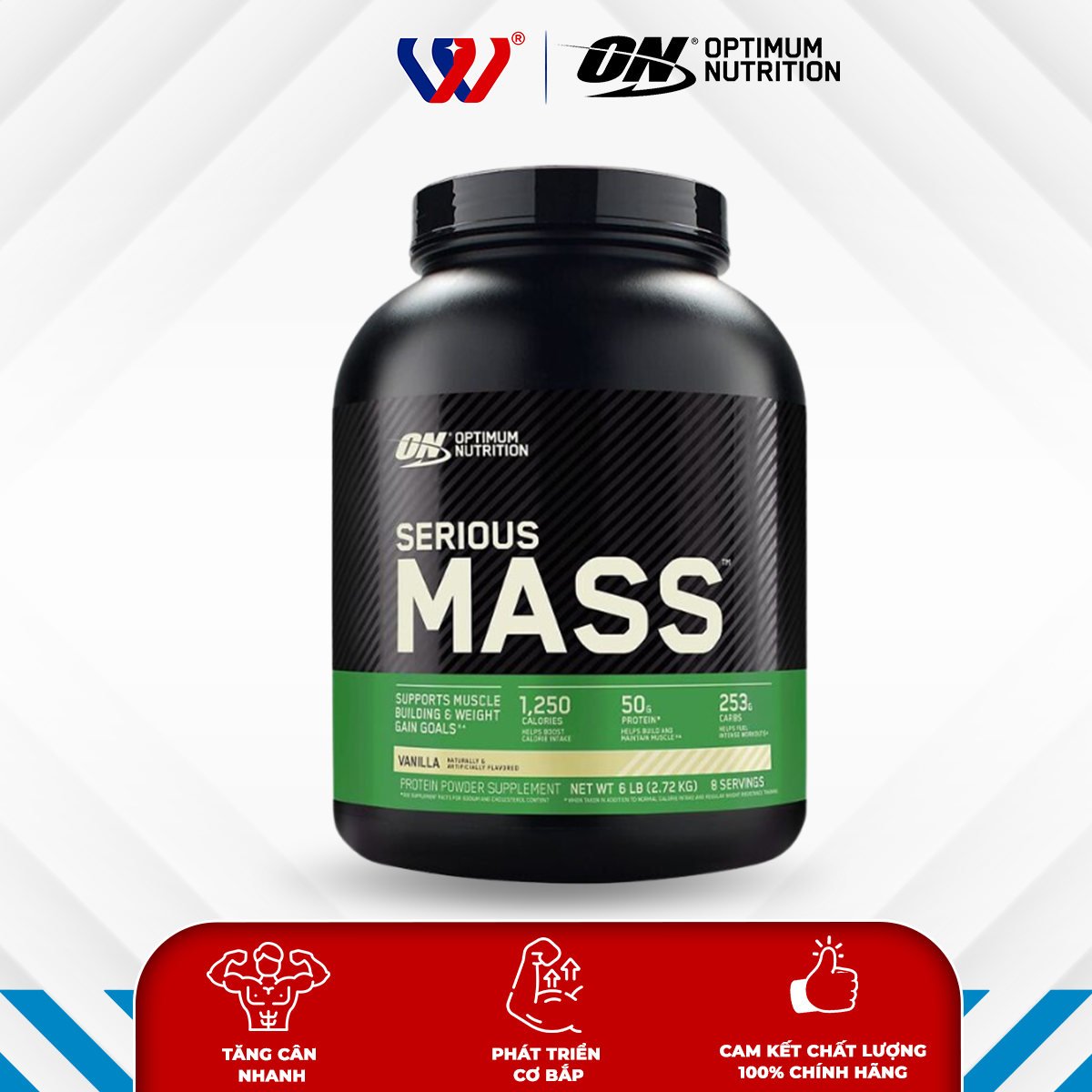 Sữa tăng cân cho người gầy Optimun Serious Mass 6Lbs (2.72KG)