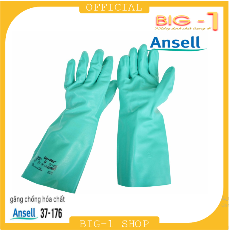 Găng tay chống hóa chất chống dầu Ansell 37-176