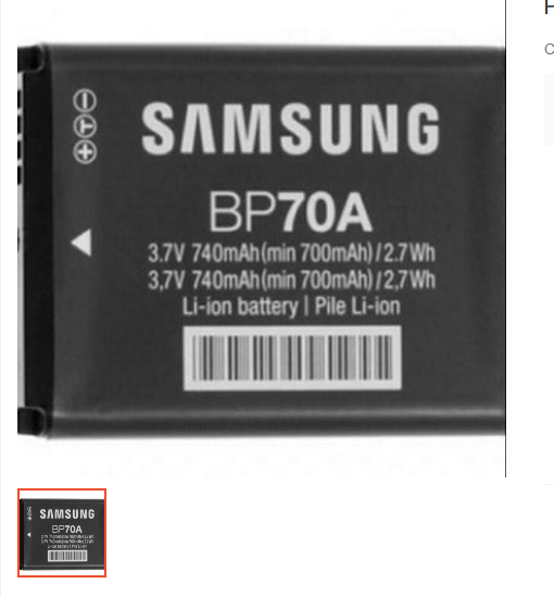 Pin máy ảnh BP-70A Digital Camera Battery