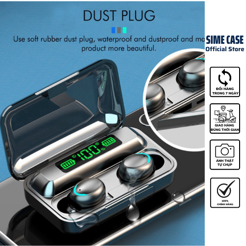 Tai nghe bluetooth f9 pro v5.0 cảm biến vân tay âm thanh rõ nét cực hay