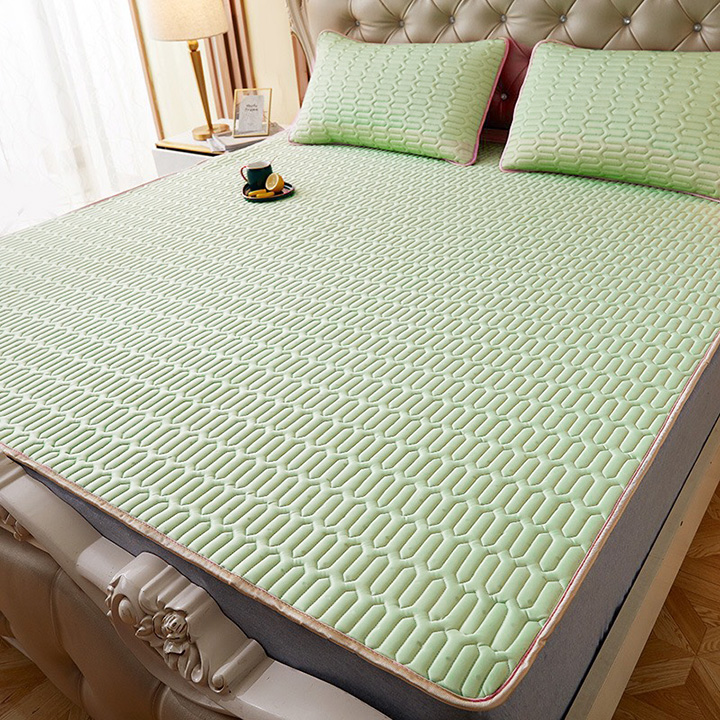 Chiếu điều hòa cao su non cao cấp tặng kèm hai vỏ gối siêu êm mát mùa hè ấm mùa đông - Tấm ga trải giường nệm ngủ 2 người kích thước (1m5 x 2m và 1m8 x 2m)