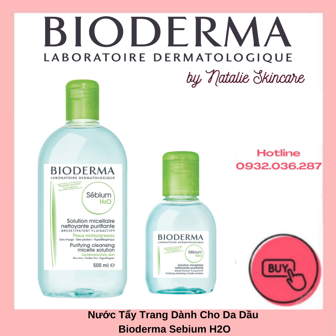 Nước tẩy trang dành cho da dầu bioderma sebium h2o