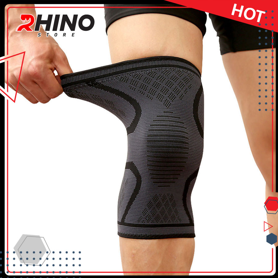 Bảo vệ đầu gối thể thao Rhino P7718, vải thoáng khí giúp bảo vệ khớp gối không bị chấn thương - Hàng chính hãng nam nữ đều dùng được (1 đôi)