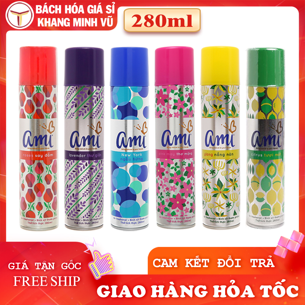 Nước xịt phòng ami khử mùi chai 280ml