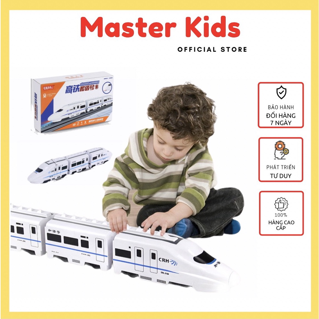 Đồ chơi cho bé tàu lượn siêu tốc có nhạc và đèn tự tránh va chạm Master Kids