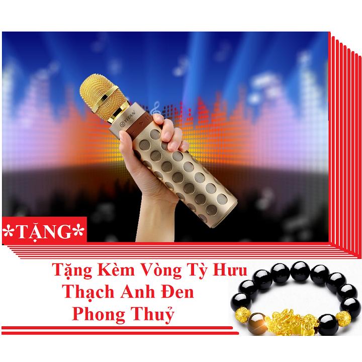 - tặng vòng tay tỳ hưu thạch anh đen phong thủy mic hát kèm loa bluetooth titan m02 - hàng việt nam cao cấp