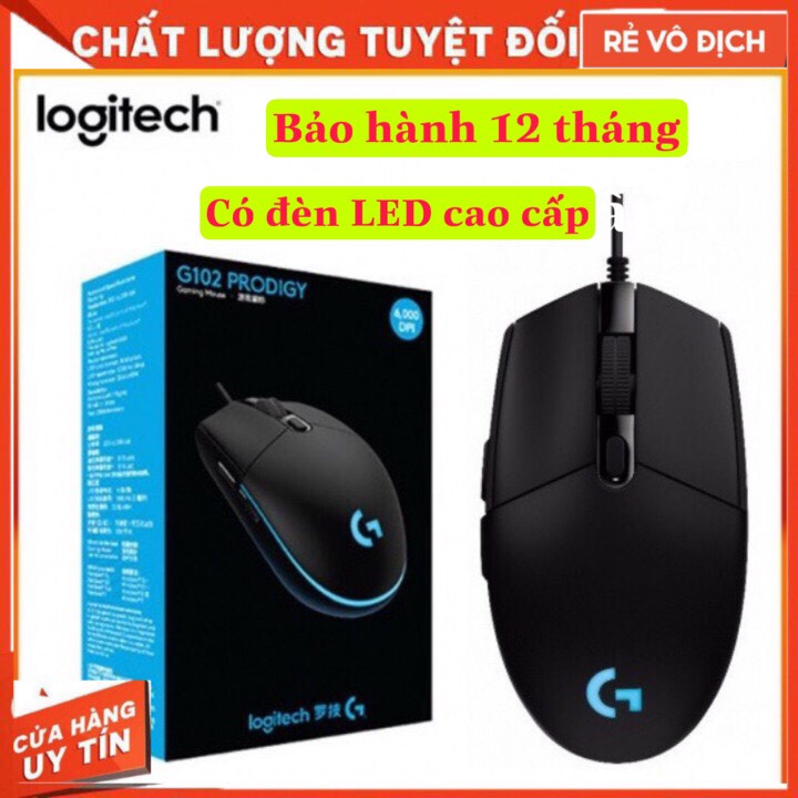 Chuột logitech g102 gaming chuột chơi game có dây g102 led rgb 8000dpi - hàng nhập khẩu- có đèn led . chuột dây logitech