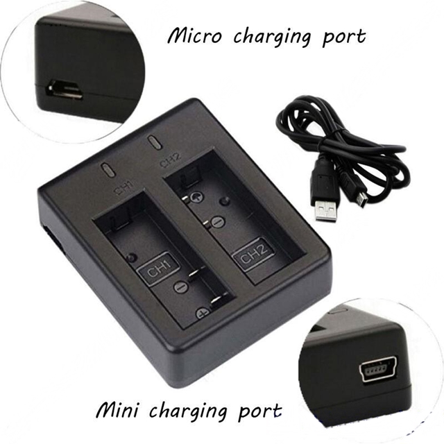 [HCM]Dock sạc đôi pin camera hành trình Eken H9r SJCAM 4000 Amkov Camera 4k