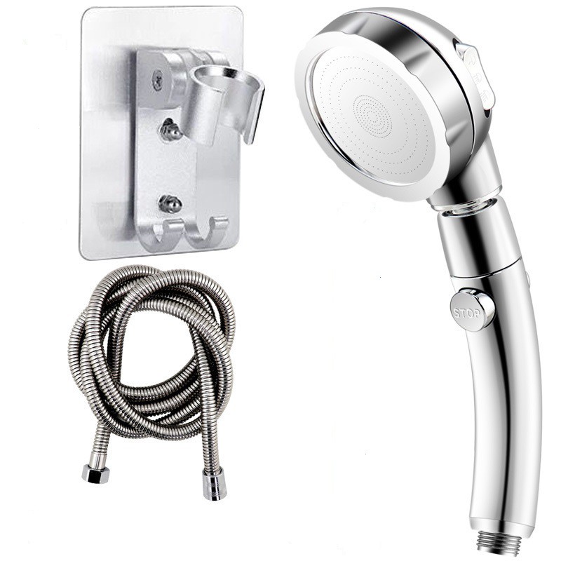 Bộ Vòi Hoa Sen Tăng Áp Cao Cấp Mạ Bạc Xoay 360 Độ
