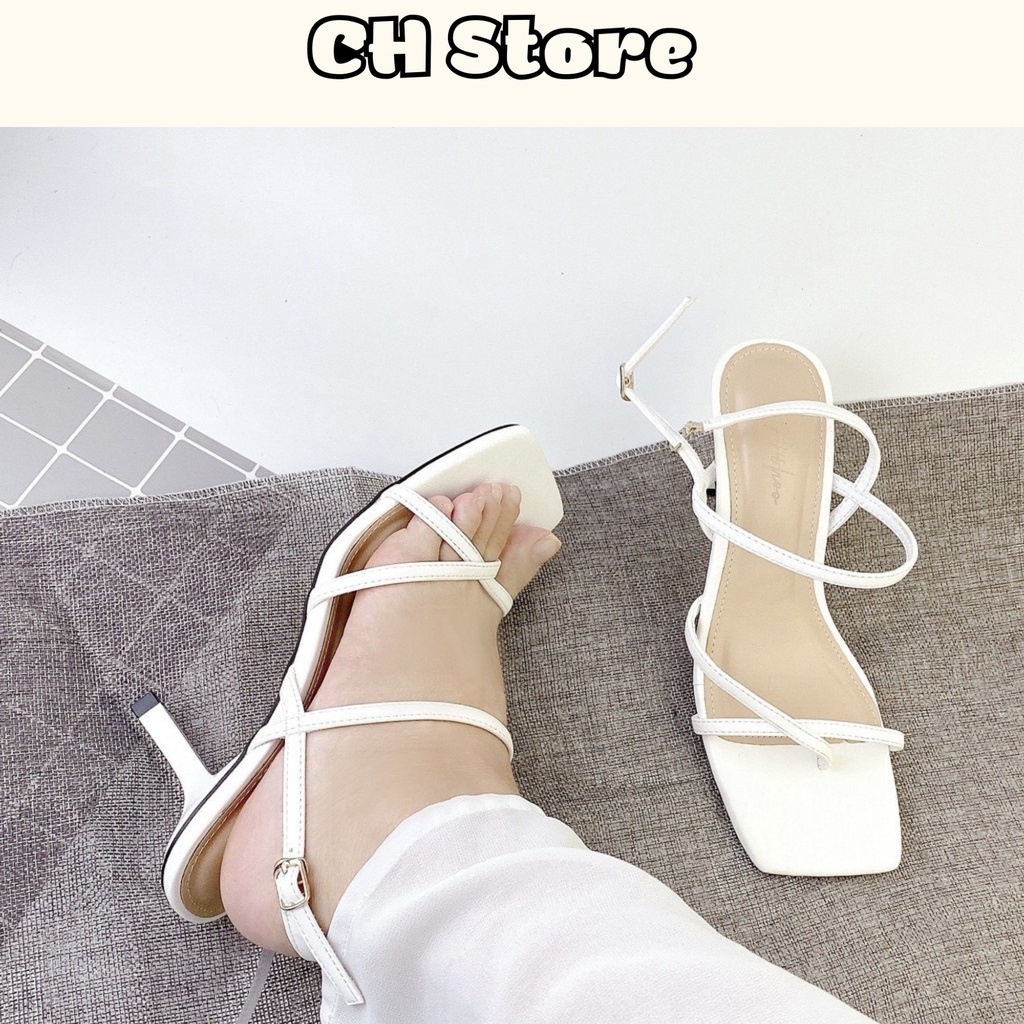 ๑ Xăng đan nữ dép xỏ ngón cao gót quai mảnh nhẹ nhàng - MÃ H01