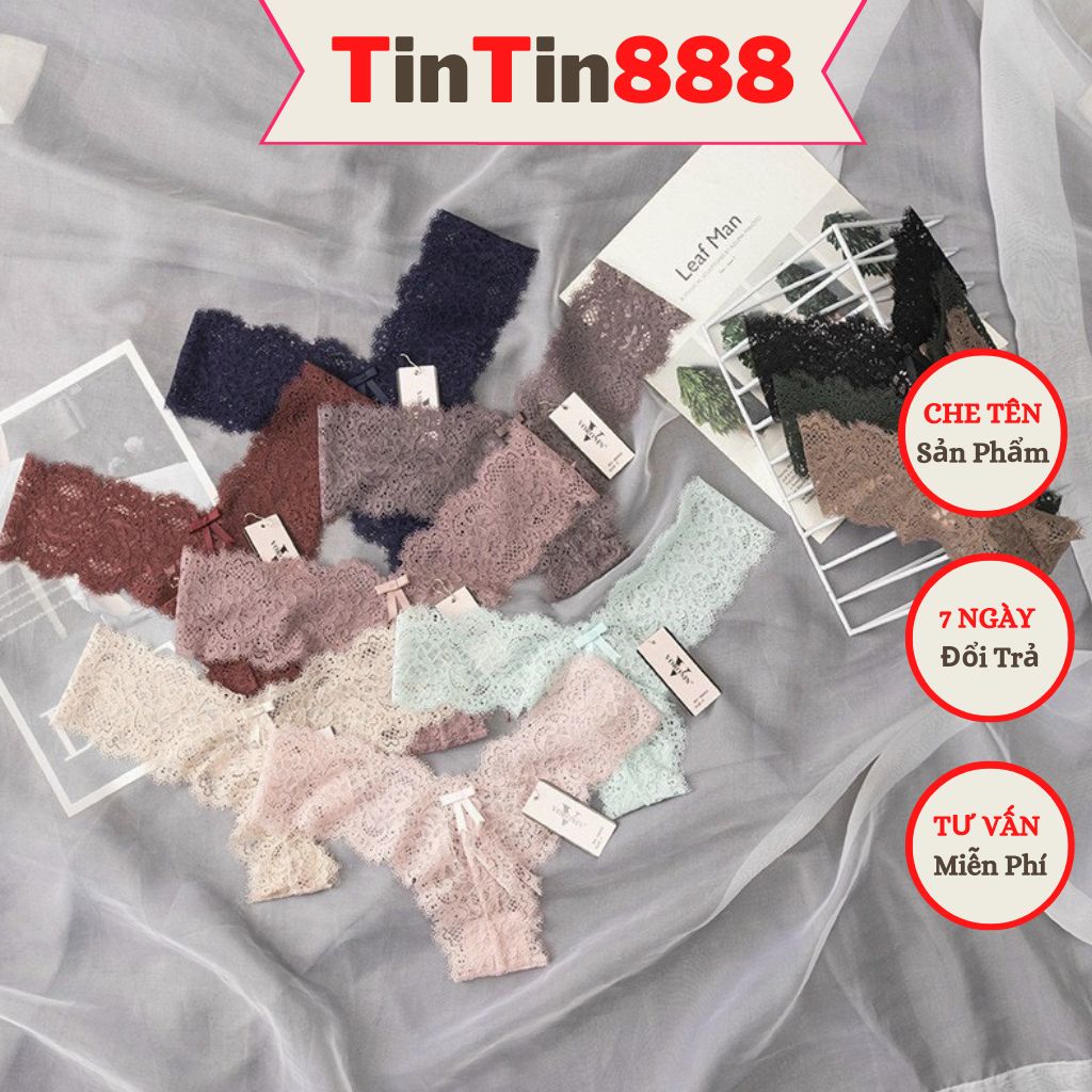 Quần lót lọt khe ren chữ Y gợi cảm sexy mềm mịn lưng thấp bộ 10 quần, 2 quần, 5 quần - Quần lọt khe không lộ viền thoáng mát - Lọt khe mặc mua hè 8002 - TinTin888